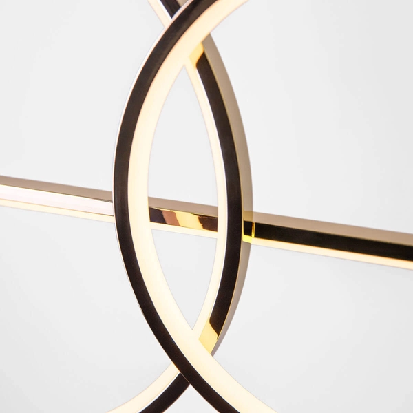 Ledowa lampa wisząca Cholet MD7358-2A-3GT Zumaline 34W 3000K ringi złote