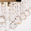 Natynkowa lampa sufitowa Rangel do sypialni crystal złota