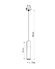Wisząca LAMPA hygge SL.0632 skandynawska OPRAWA metalowy ZWIS hygge drewniany czarny