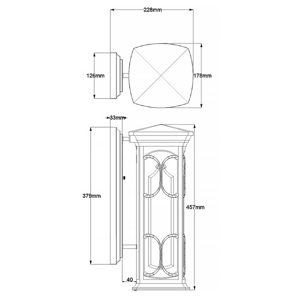 Lampa zewnętrzna na elewację KL-FRANCEASI-M Kichler metal brązowa