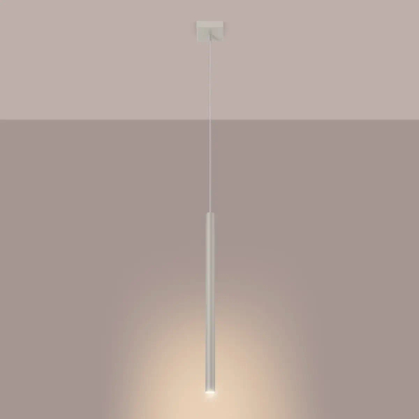 Lampa podłużna wisząca PASTELO SL.1512 tubka nad stół beżowa
