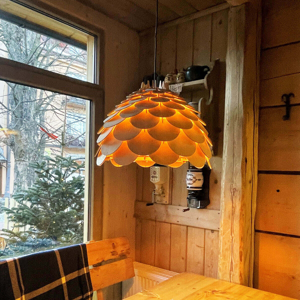 LAMPA wisząca BURGO LP-101335/1P L Light Prestige ananas boho drewno