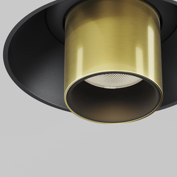 Sufitowa lampa podtynkowa Focus C140TRS-L300-7W3K-BBS LED 7W 3000K mosiądz