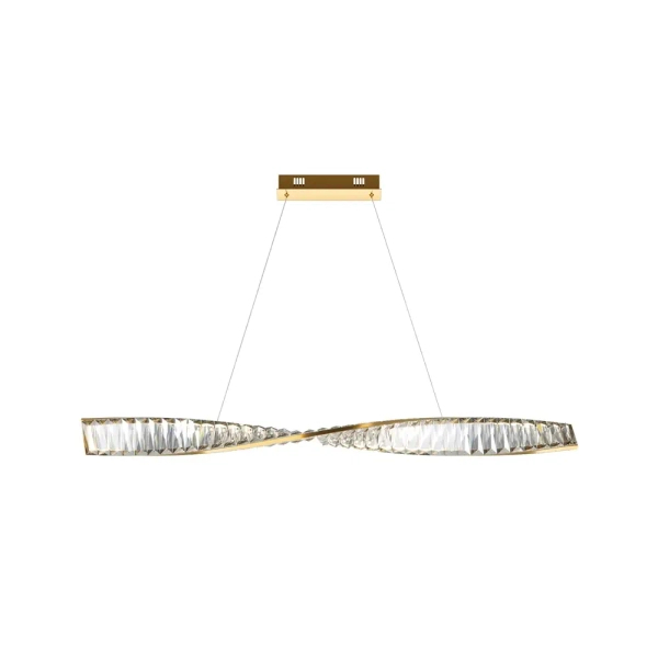 Kryształowa lampa wisząca Krone P097PL-L28BS3K LED 27W 3000K mosiądz