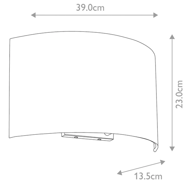 Materiałowy kinkiet na ścianę Cooper DL-COOPER-L-IV-PC chrom biały