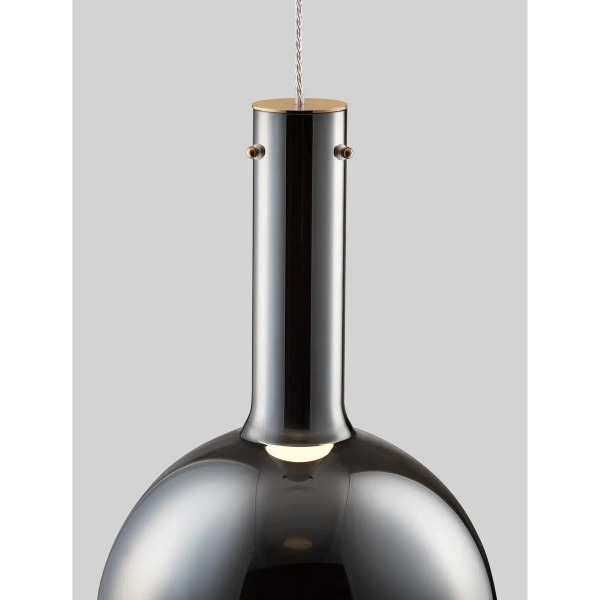 Szklana lampa wisząca TORCENA LE45186 LED 8W 3000K nad stół szara