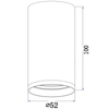 Plafon LAMPA sufitowa FOCUS S C052CL-01MG Maytoni downlight OPRAWA metalowa tuba spot złoty matowy