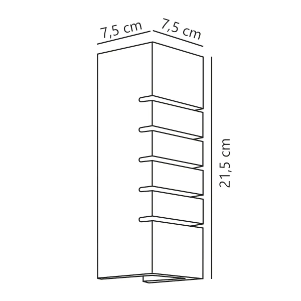 Prostokątna lampa ścienna Lancio 2412501001 na przedpokój biały