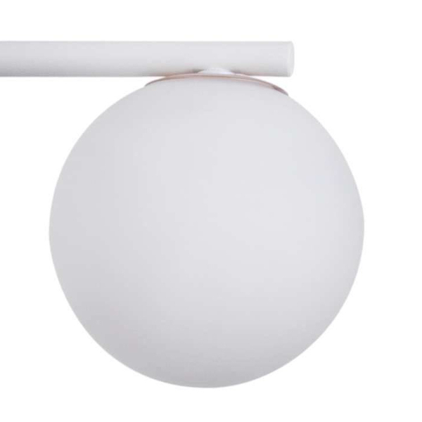 Kinkiet LAMPA ścienna GAMA 33195 Sigma loftowa OPRAWA szklana kula ball na wysięgniku biała