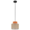 Ekologiczna lampa wisząca Duo 3255 naturalna juta pomarańczowy