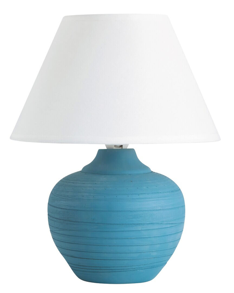Nocna lampa sypialniana Molly 4392 klasyczna niebieska biała