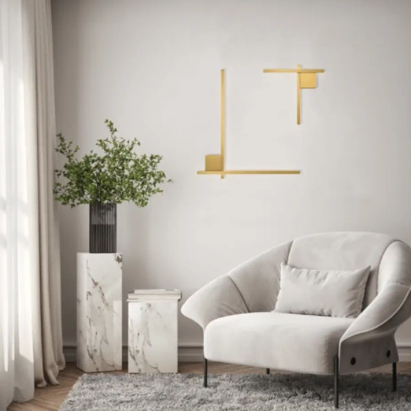 Nowoczesna ścienna lampa 23104 LED 13W 3000K metalowy złoty