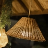 Lampa wisząca boho Calobra LUMCAHXNW IP54 koszykowa brązowa