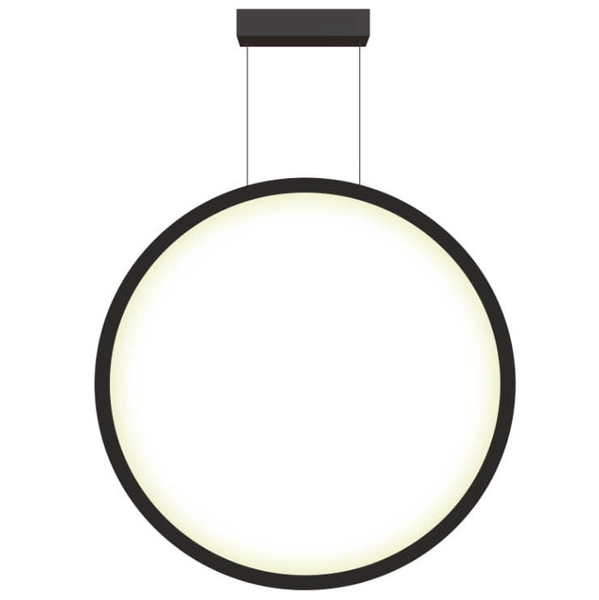 Loftowa lampa wisząca MIRROR LP-999/1P S BK Light Prestige LED 35W 3000K IP44 metalowa oprawa zwis okrągły do łazienki czarna