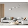 Lampa wisząca Kernio PND-357783-BK+W Italux belka kule białe czarne