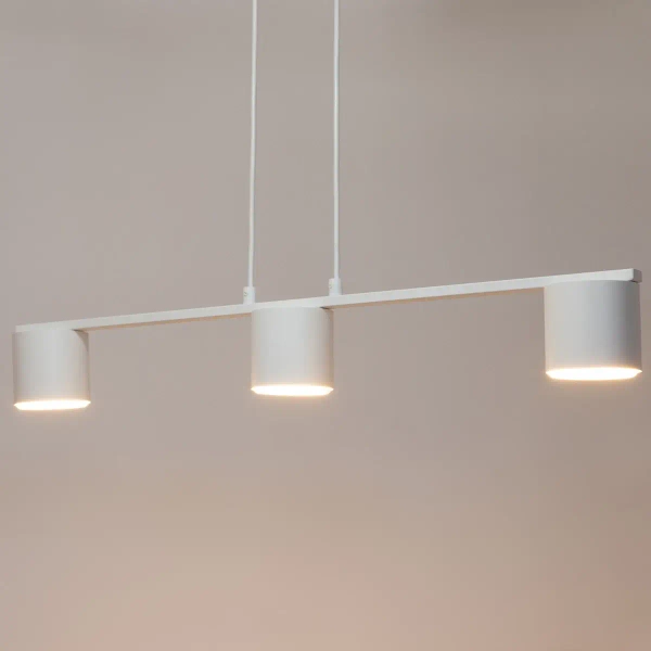 Potrójna zwisająca lampa Mila 3 41350 do jadalni metalowa biała