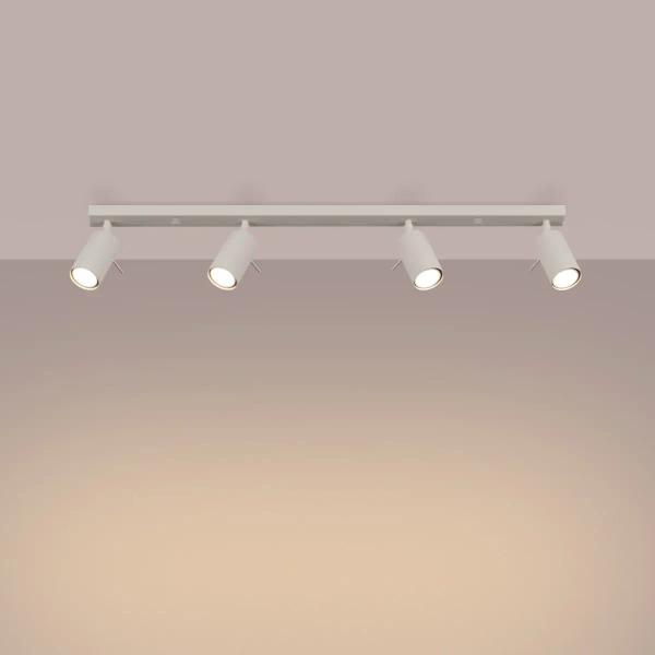 Lampa sufitowa na belce RING SL.1498 tuby regulowane beżowe