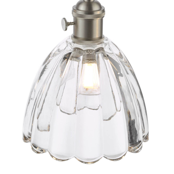 Lampa potrójna wisząca Hadano HAD3661-11 szklana chrom przezroczysty