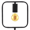 Industrialna lampka stołowa Rufin 3219 metalowa ramka czarna drewno