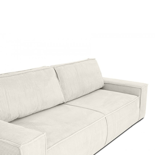 Sofa do salonu rozkładana Pllow KH1501100207 King Home sztruks wygoda jasny beżowy