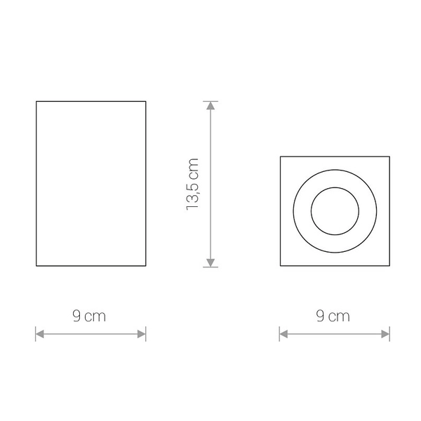Prostokątna lampa sufitowa BRAVO 8364 biały downlight biurowy