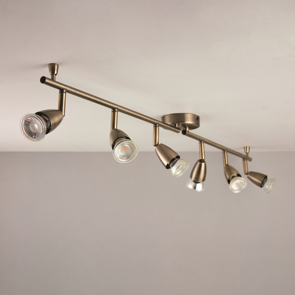 Lampa sufitowa Amalfi 61001 Saxby regulacja kąta światła mosiądz