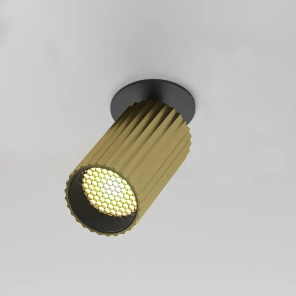 Podtynkowa lampa sufitowa Calipso C110CL-01-GU10-BS czarny mosiądz