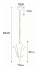 Lampa wisząca Standard K-5009H CZARNY zewnętrzna czarna 