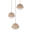 Minimalistyczna zwisająca lampa Bono Sabia 10720 mleczne kule beżowy