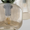 Glamour lampa zwisająca Sophia Green 11150 klosze żebrowane zielony