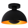 LAMPA sufitowa SIEMON 45196/01/30 Lucide metalowa OPRAWA hygge plafoniera kopuła czarna