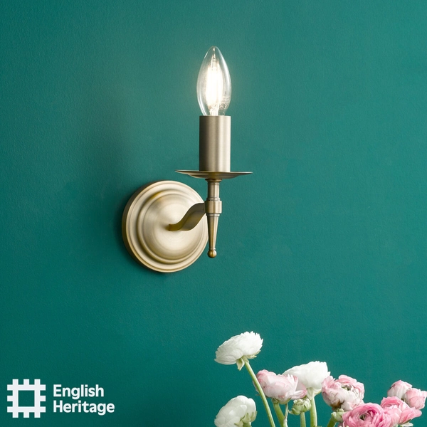 Kinkiet ścienny świecznikowy MAR0745-EH Dar Lighting Marble pałacowy mosiężny