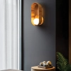 Kulista lampa ścienna Sfera QN-SFERA-WB-L-TEAK do salonu brązowy biały