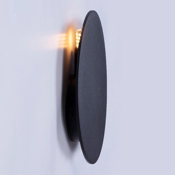 Lampa ścienna Rega K-4635 Kaja loftowy kinkiet czarny okrągły nad lustro