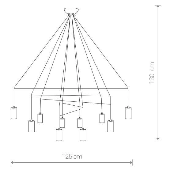 LAMPA wisząca IMBRIA 9680 Nowodvorski OPRAWA zwis kable pająk czarny
