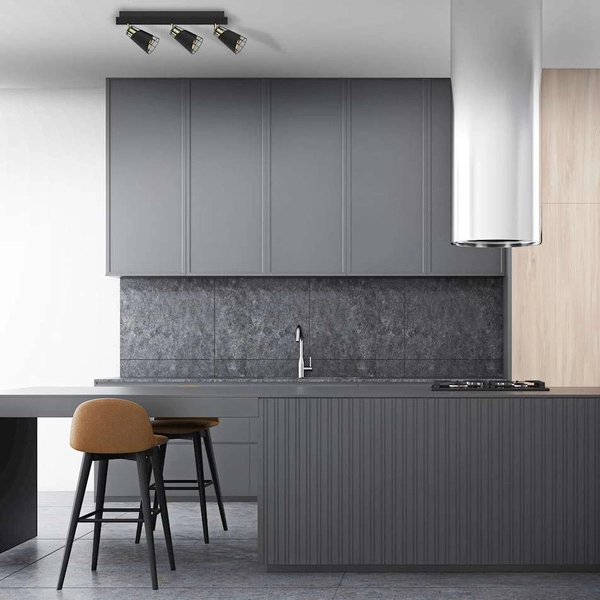 Spot LAMPA sufitowa RICK ML5567 Milagro metalowa OPRAWA industrialne reflektorki druciane na listwie czarne złote