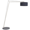 Stojąca lampa do salonu L&-192627 Light& abażurowa czarna nikiel