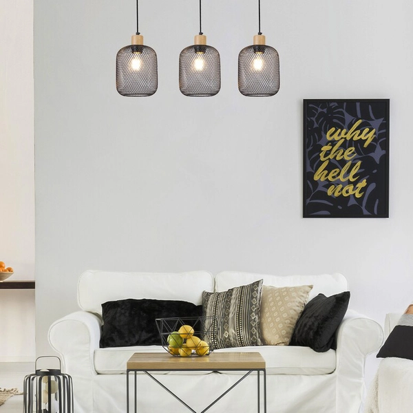 Wisząca lampa loftowa Grendel 3132 kaskada metalowa nad stół czarna