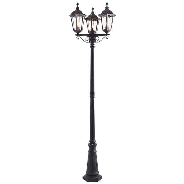 Lampa ogrodowa stojąca Burnford 76552 Endon lampion 3-punktowy IP44 czarny