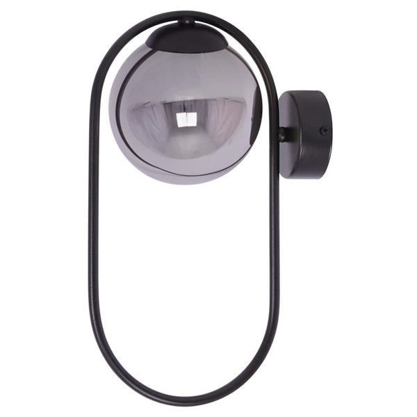 Naścienny kinkiet do jadalni Davos K-5115 Kaja kula ball grafitowa czarna