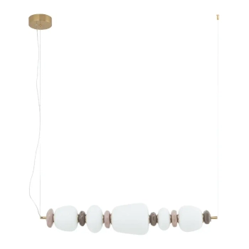 Jadalniana lampa wisząca CERAMIC 11699 LED 26W 3000K biała szara