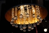 LAMPA wisząca SASHA MDM2028/3 Italux abażurowa OPRAWA glamour ZWIS z kryształkami crystal czarny