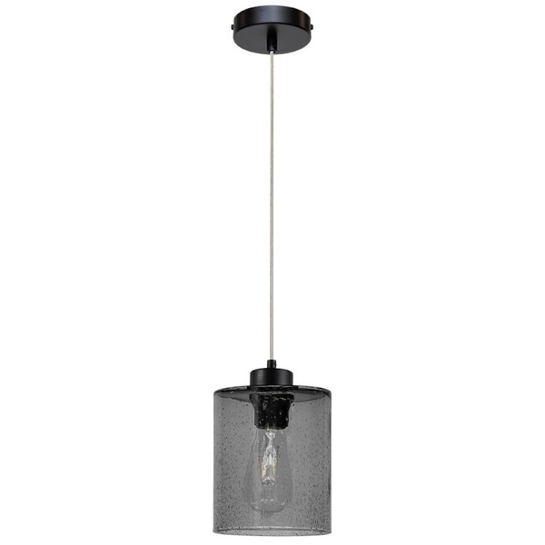 Loftowa lampa wisząca ZEFIR 111870104 szklany zwis przydymiony czarny