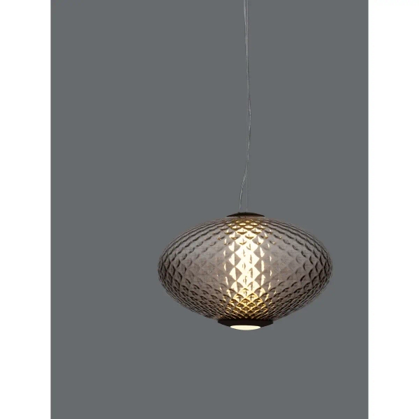 Salonowa lampa wisząca CORVELA LE45177 LED 12W 3000K nad stół szara brązowa