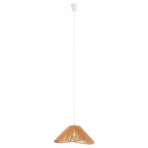 Lampa zwis pleciona Amalfi P0577 sznurek do jadalni ekologiczna biała