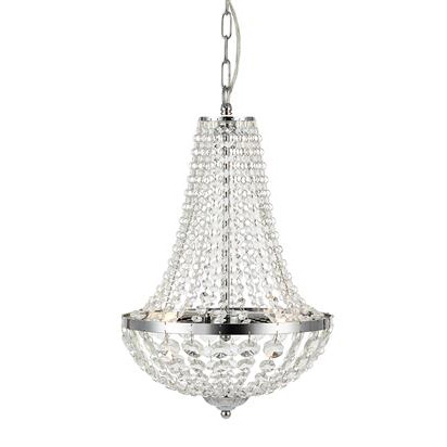 Pałacowa lampa wisząca Granso 107550 salonowa na łańcuchu chrom