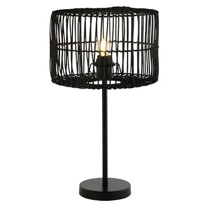 Rustykalna wisząca lampa do salonu 20242 rattanowa pleciona brązowy