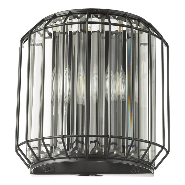 Lampa ścienna kryształowa Naeva NAE0922 Dar Lighting przezroczysta czarna