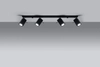 Spot LAMPA sufitowa SL.0459 regulowana OPRAWA metalowe reflektorki czarne