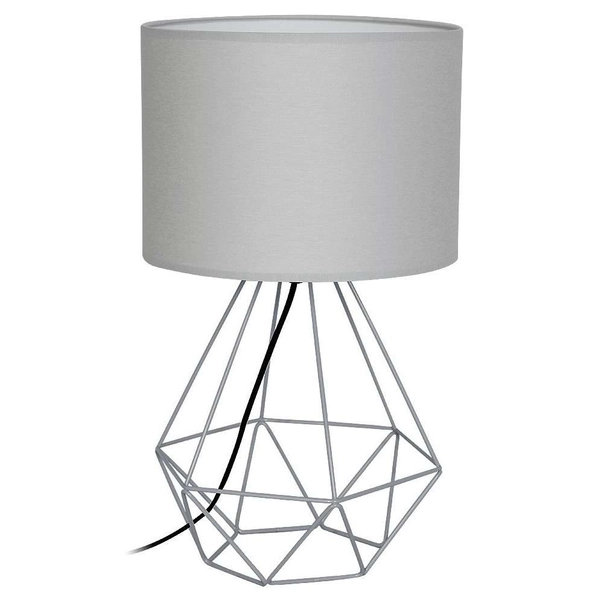 Stojąca LAMPKA nocna BASKET 7201 Milagro abażurowa LAMPA stołowa druciana drut loft czarna